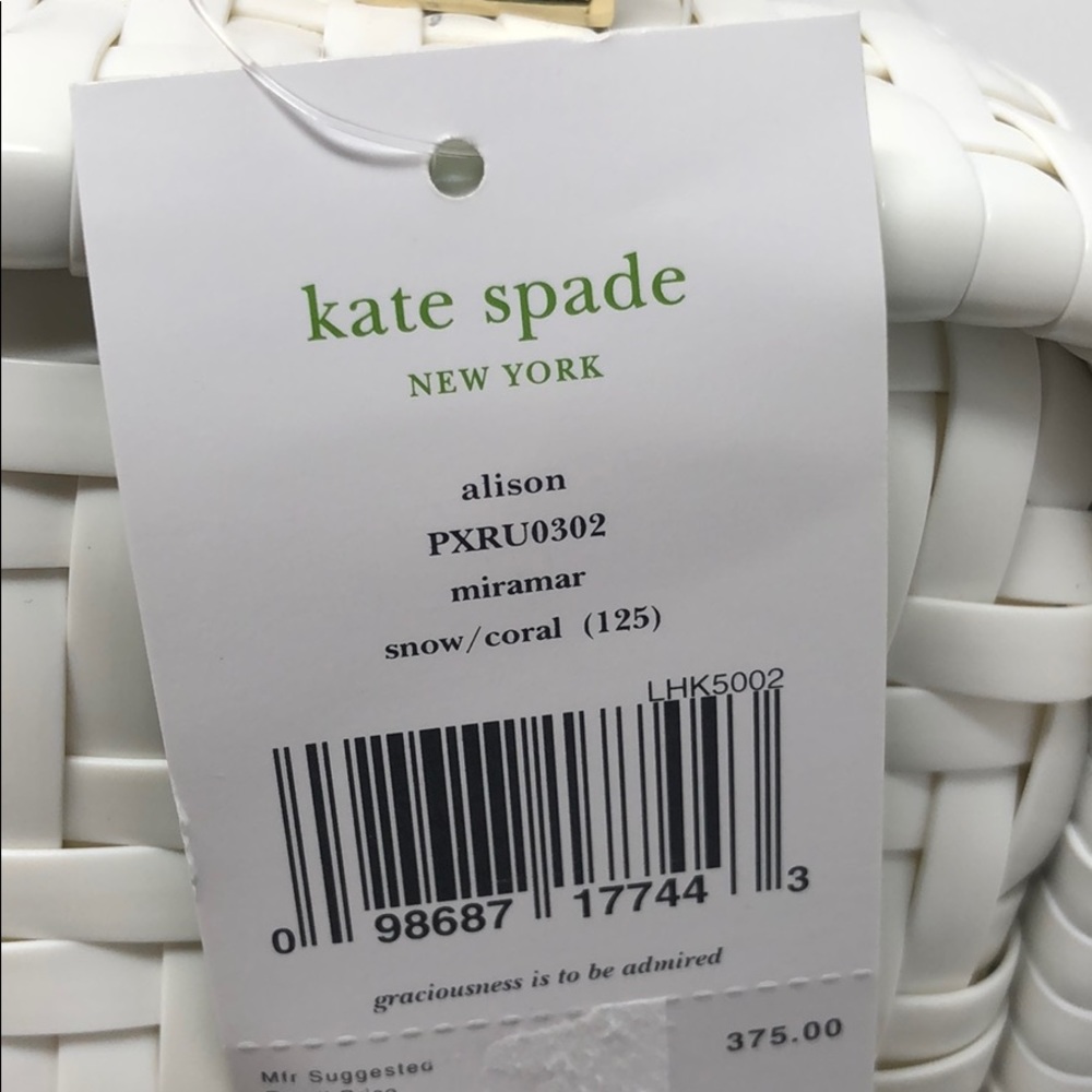 NWT Kate Spade Alison White Orange Handbag - Picture 5 of 10